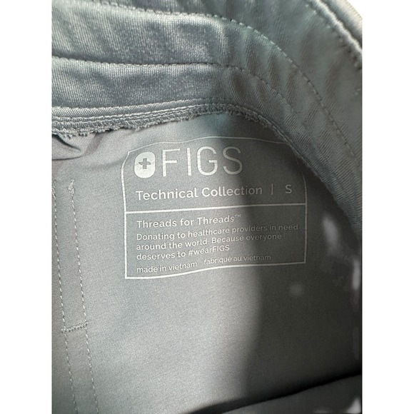 FIGS Scrub Set Womens Small Light Gray Catarina Top Zamora Jogger Pants - Picture 7 of 8